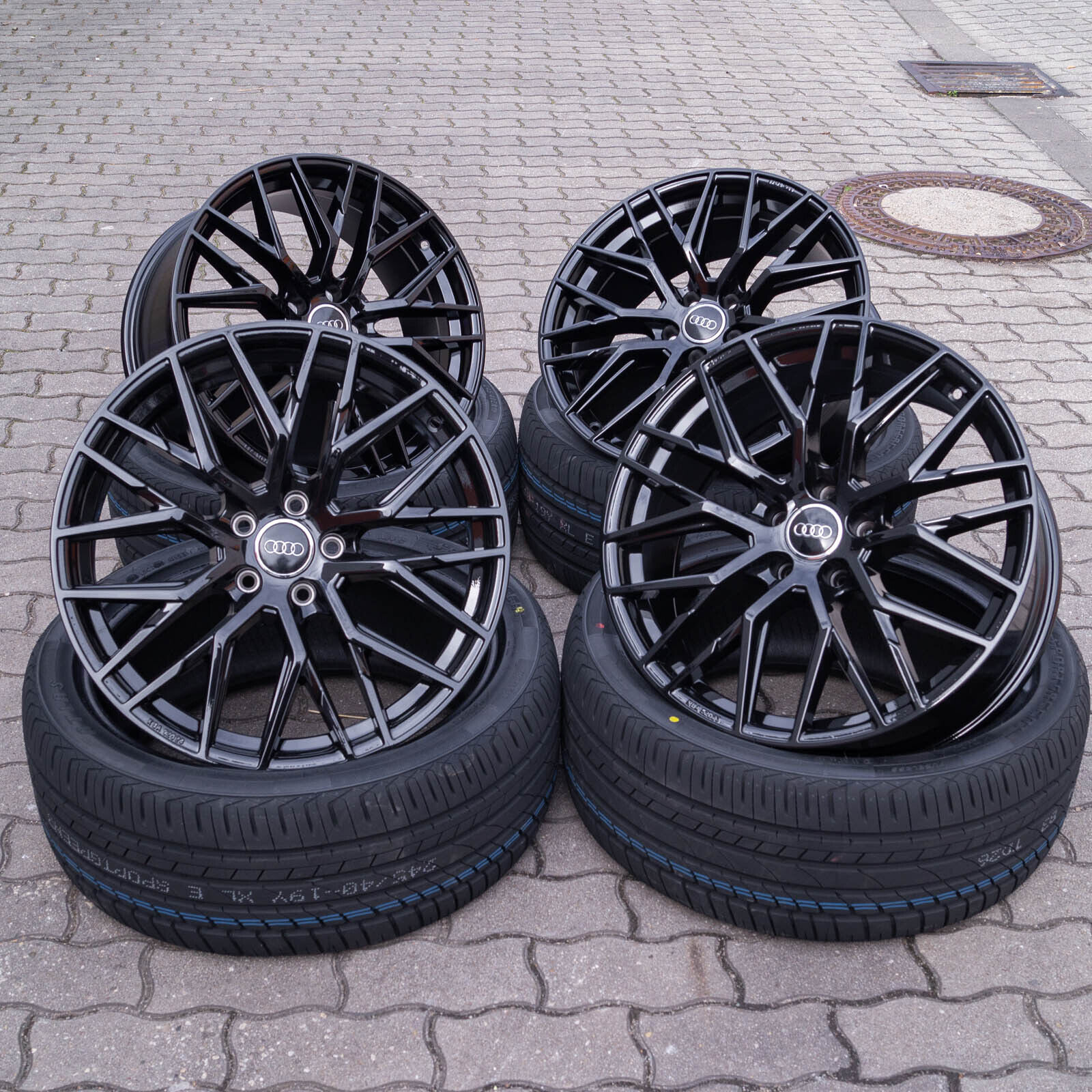 JANTE NEUVE RS4 GLOSS BLACK 19' 5x112 ET45 8.5x19"